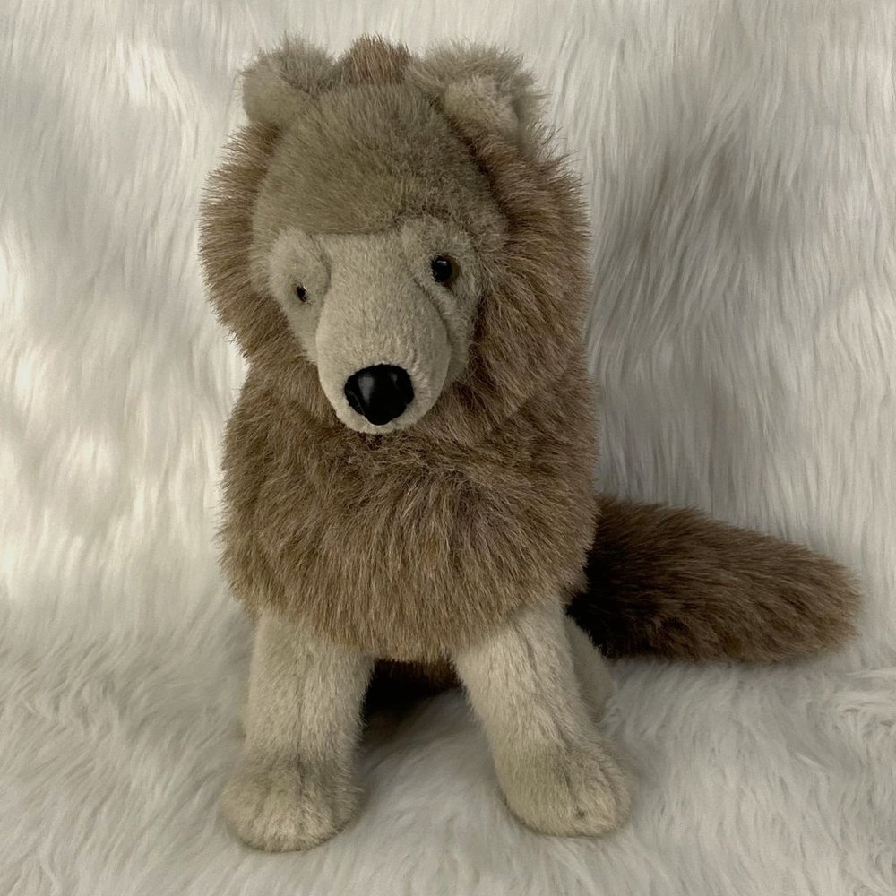 Very Rare Vintage Dakin Wolf Pup 11" Plush Stuffed Animal